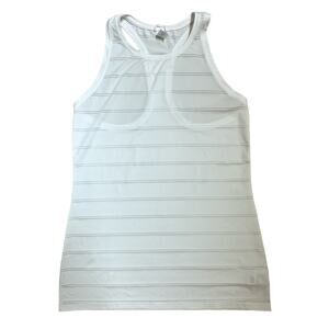 Athleta|Racerback Tank|White Stripe|SZ‎ XS